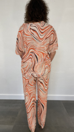 2-Delig comfy pak waves oranje SALE