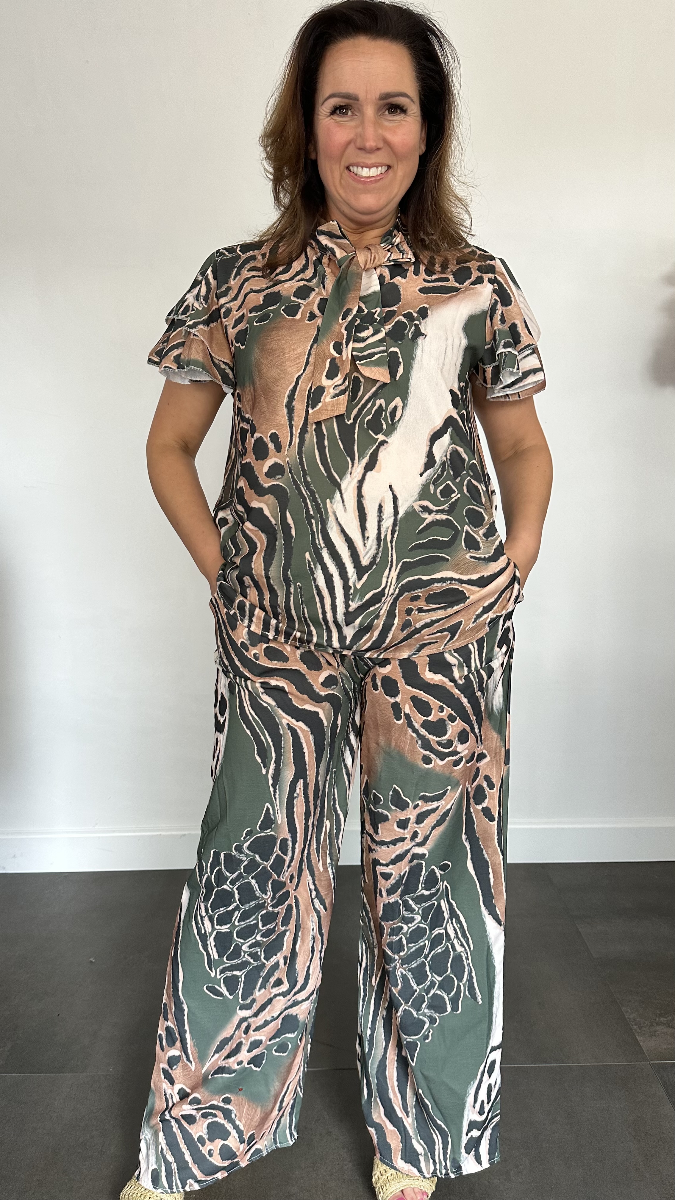 2-Delige set Morena met strik army SALE