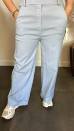 Highwaist WIDE LEG jogger IJsblauw