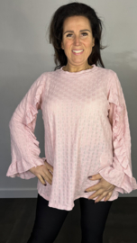 Top Judith met ruche roze