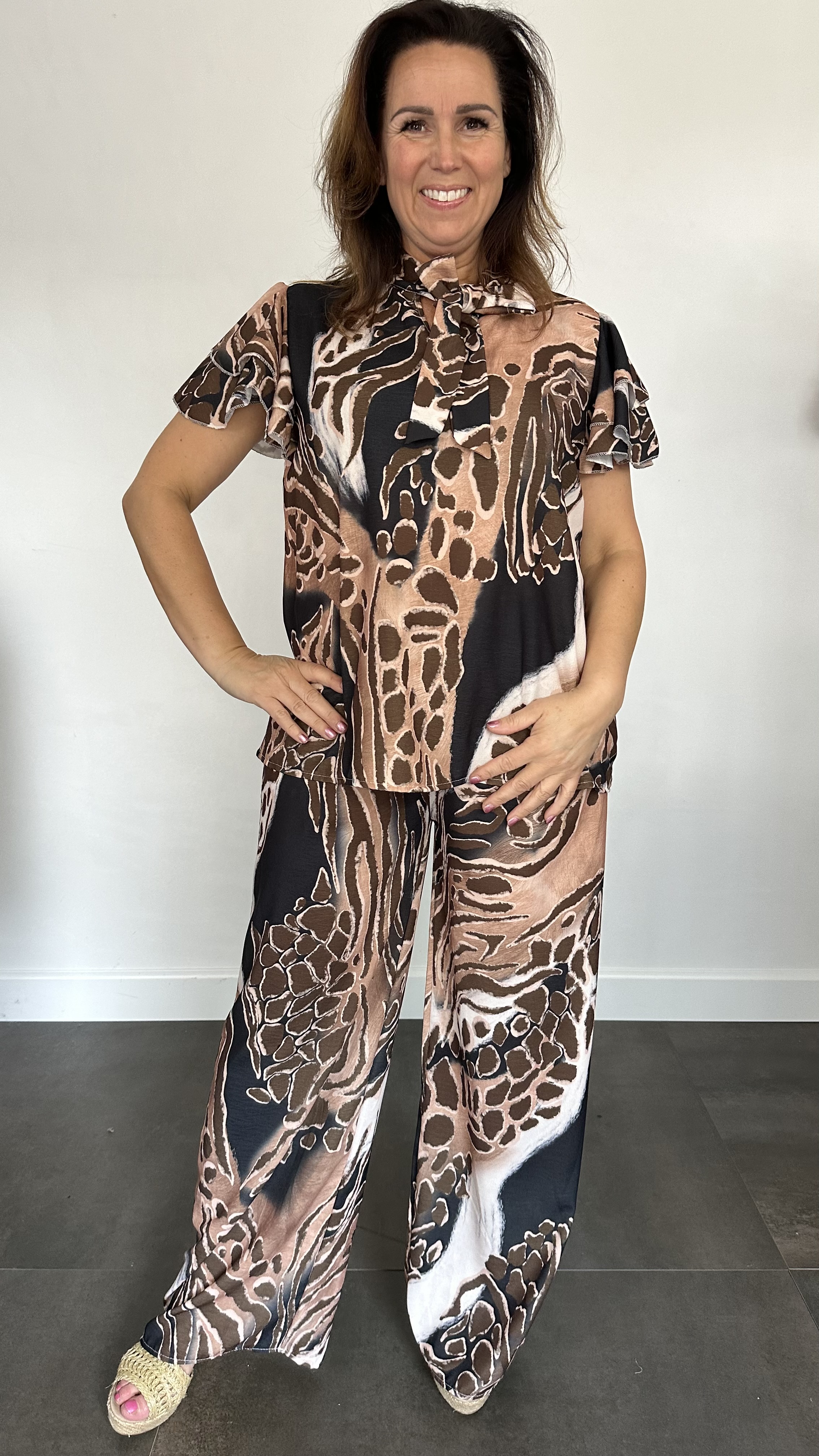 2-Delige set Morena met strik zwart SALE