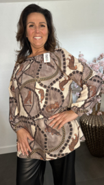 Blouse Panters en Chains Taupe