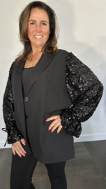 Blazer met pailletten + SIZE zwart