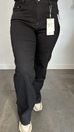 Red Berry Jeans wide leg glitter zwart