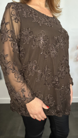 Top Christel met bloemen Choco