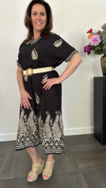 Jurk Lucia goud/zwart