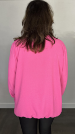 Top Maya crepe +SIZE fuchsia