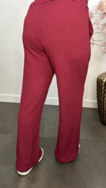 Crinkle palazzo broek Bordeaux