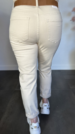 G-smack stretch jeans met riem Mom Fit Zand