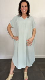 Jurk Maya +Size licht groen