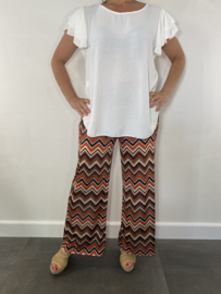 Flared pants zig zag stone