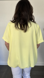 Top Maya korte mouw +SIZE geel