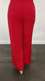 Flared crepe broek rood