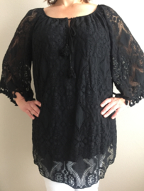Top/ tuniek kant zwart