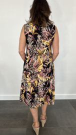 Half lange hemdjurk panter/ palmblad oud roze