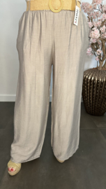 Palazzo broek Lindy met glans Taupe
