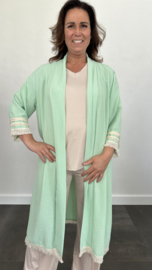 Kaftan vest crèpe licht groen