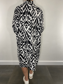 Lange blouse / jurk lilly zwart +SIZE