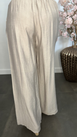 Palazzo broek Lindy met glans Taupe