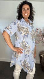 Blouse/ jurk Lolo IJsblauw
