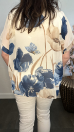 Voile blouse Roos Marine