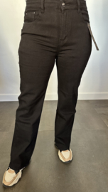 B.S. Wide leg/high waist  jeans zwart