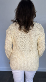 Gebreide trui Logan botergeel/ beige