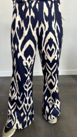 Flared TRAVEL broek lola +SIZE marine