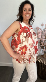 2-Laags top Leila Rood