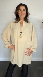Tuniek Maya lange mouw +SIZE zand