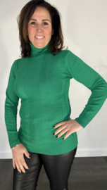 Gebreide coltrui met kabel groen SALE