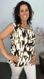 Ballon top Wild flames taupe