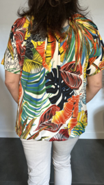 Ballon shirt met elastiek Coloured Palm