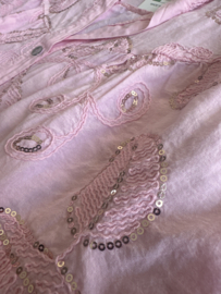Blouse Isabella bling roze +SIZE