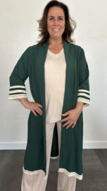 Kaftan vest crèpe donker groen