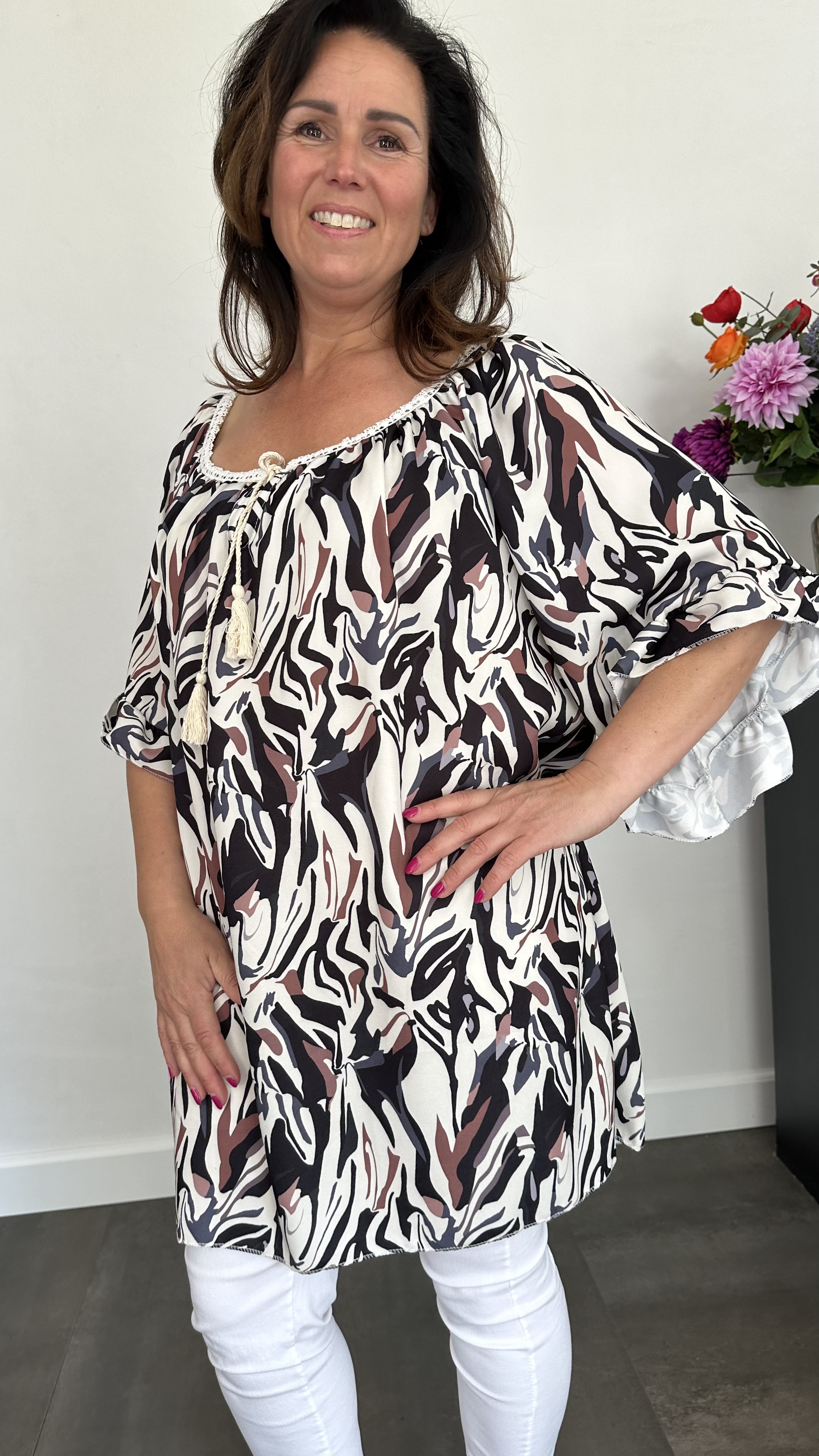 Tuniek Anita +SIZE fantasy zebra