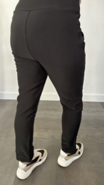 Tregging met fleece gevoerd knoopjes zwart
