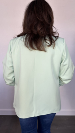 Blazer Marjan met gesmokte mouw licht groen