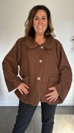 Boucle jasje licht bruin