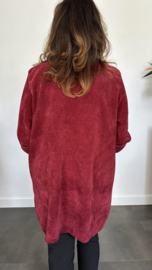 Baby rib blouse bordeaux