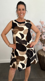 Mouwloze jurk met strik Amber Zwart