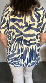 Ballon shirt met elastiek Fantasy Animal blauw