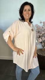 Blouse Linda linnenlook Roze
