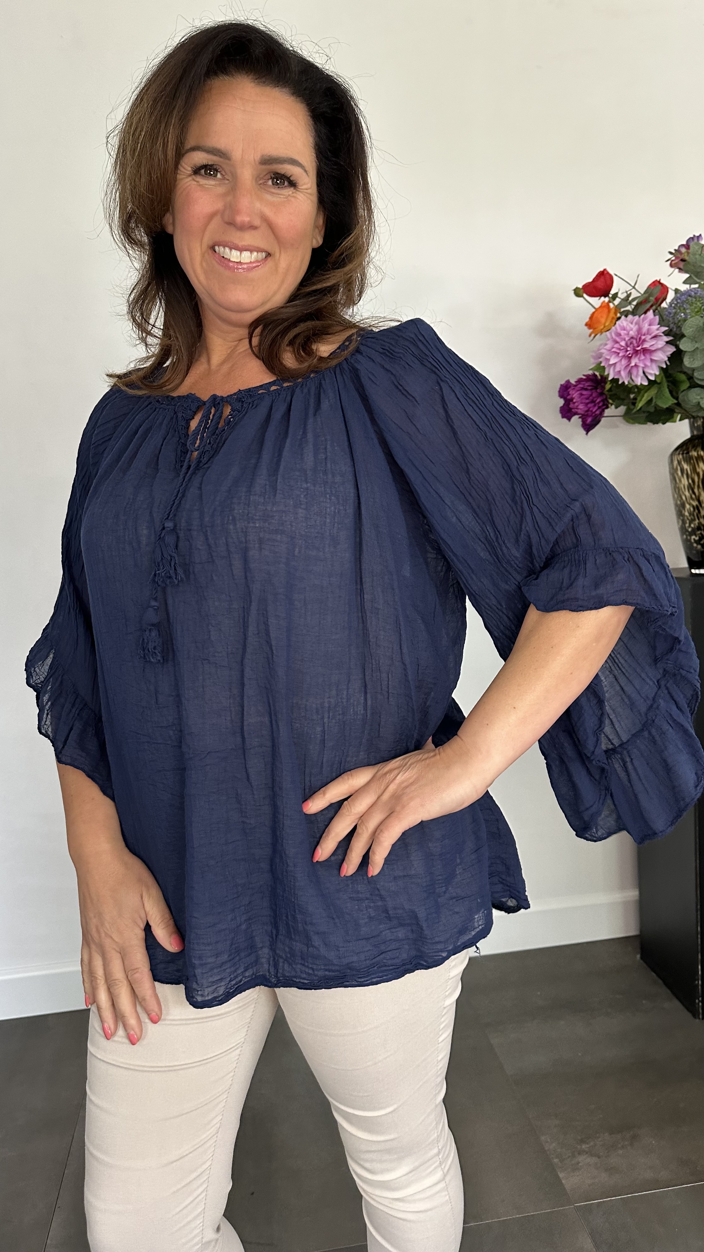 Blouse Veronica UNI +SIZE marine