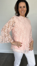 Kanten top Lexy roze
