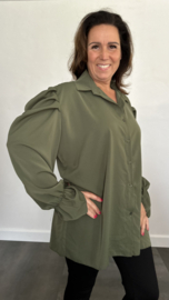 Blouse Margriet met pofmouw +SIZE army