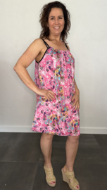 Jurkje met spaghettibandjes blossom pink +SIZE