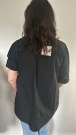 Geborduurde blouse Belle zwart