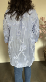 Fijn gestreepte blouse Flower