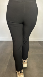 Tregging met fleece gevoerd Strass Zwart